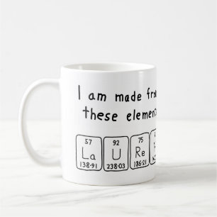 Café Taza del nombre de la tabla periódica de Lauren