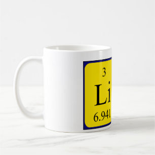 Café Taza del nombre de la tabla periódica de Liam