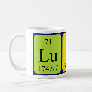 Café Taza del nombre de la tabla periódica de Lukas