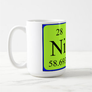 Café Taza del nombre de la tabla periódica de Nico