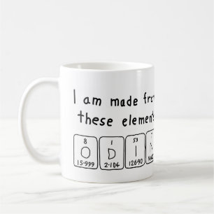 Café Taza del nombre de la tabla periódica de Odin