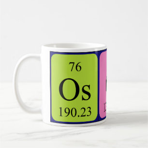 Café Taza del nombre de la tabla periódica de Óscar