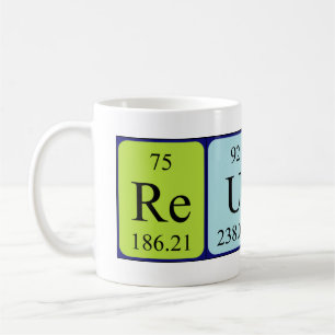 Café Taza del nombre de la tabla periódica de Reuben