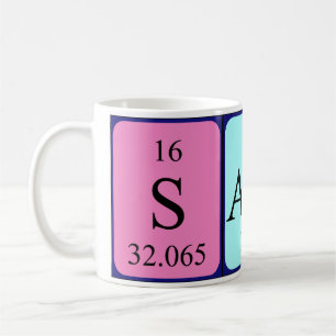Café Taza del nombre de la tabla periódica de Samir