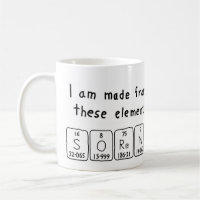 Taza del nombre de la tabla periódica de Soren