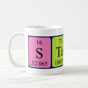 Café Taza del nombre de la tabla periódica de Stacey