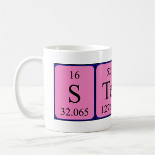 Café Taza del nombre de la tabla periódica de Steph