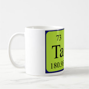 Café Taza del nombre de la tabla periódica de Tara