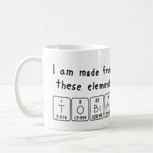 Café Taza del nombre de la tabla periódica de Tobias