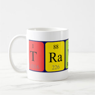 Café Taza del nombre de la tabla periódica de Travis