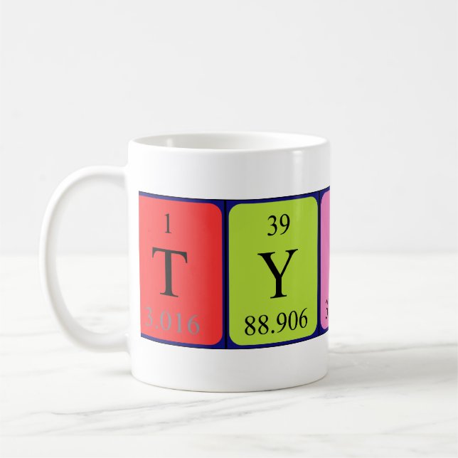 Café Taza del nombre de la tabla periódica de Tyson (Izquierda)