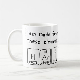Café Taza del nombre de la tabla periódica del ciervo