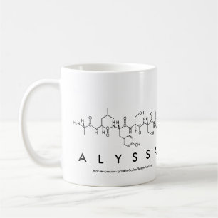 Café Taza del nombre del péptido de Alyssa