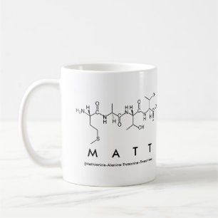 Café Taza del nombre del péptido de Matt