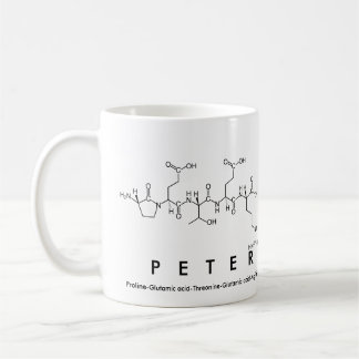 Café Taza del nombre del péptido de Peter