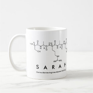 Café Taza del nombre del péptido de Sarah