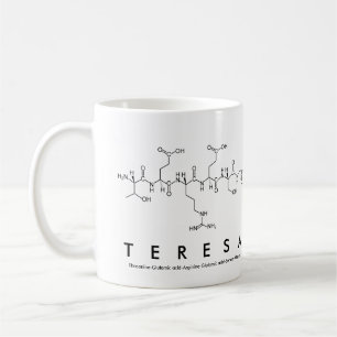 Café Taza del nombre del péptido de Teresa