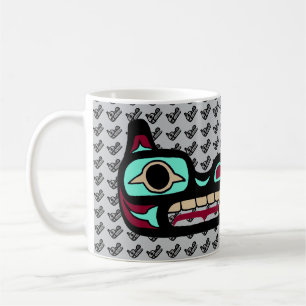 Café Taza del noroeste personalizada del lobo de la