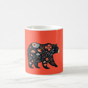 Café Taza del oso de arte popular