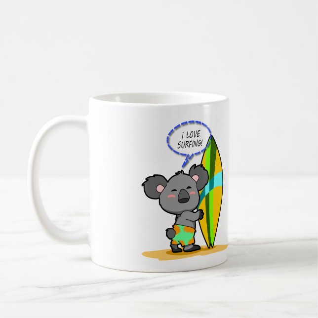 Café Taza del oso de koala de la resaca (Izquierda)