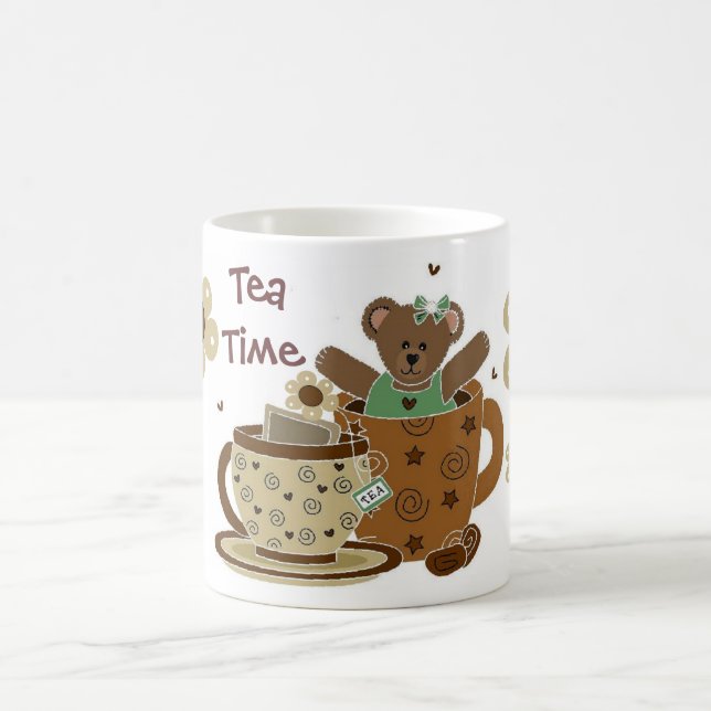 Café Taza del oso de peluche del tiempo del té (Centro)