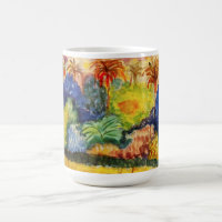 Taza del paisaje de Gauguin Tahitian