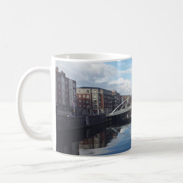 Café Taza del paisaje del puente de Dublín (Izquierda)