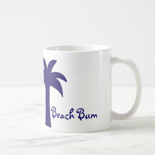 Café taza del palmtree del vago de la playa