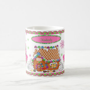CAFÉ TAZA DEL PAN DE JENGIBRE - PERSONALICE EL NOMBRE -