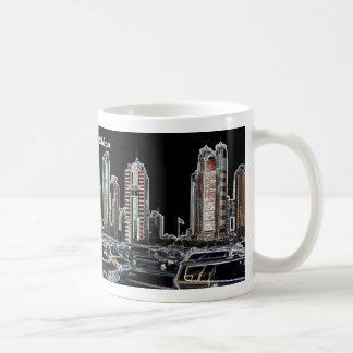 Café Taza del panorama del rascacielos de Shangai China