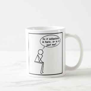 Café Taza del pensador del palillo de Solipsistic