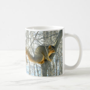 Café Taza del perfil de la ardilla de Fox (invierno)
