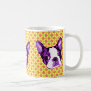 Café Taza del perrito de Boston Terrier del lunar