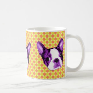 Café Taza del perrito de Boston Terrier del lunar