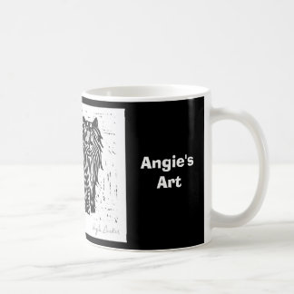 Café Taza del perro de la demostración del arte de