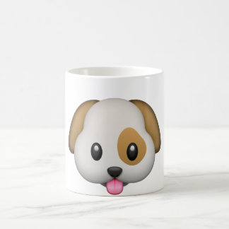 Café taza del perro de la emoji