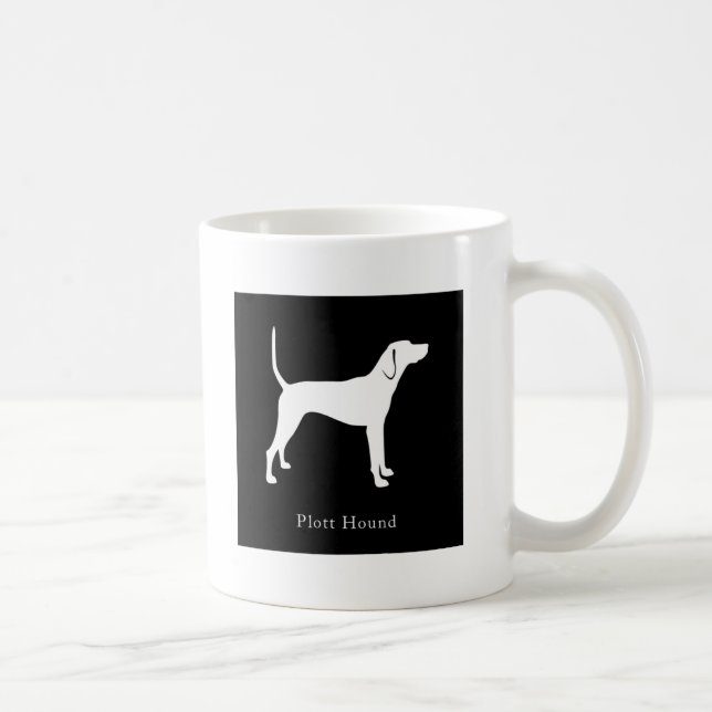 Café Taza del perro de Plott (negro) (Derecha)