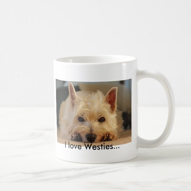 Café Taza del perro de Westie (montaña del oeste (Derecha)