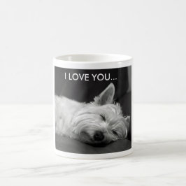 Café Taza del perro de Westie - TE AMO…