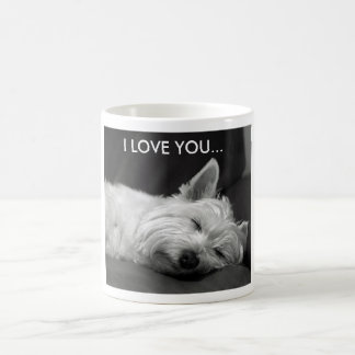 Café Taza del perro de Westie - TE AMO…