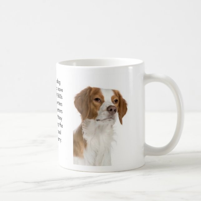 Café Taza del perro del perro de aguas de Bretaña (Derecha)
