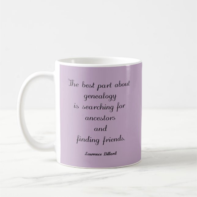 Café Taza del personalizado de la cita de la genealogía (Izquierda)