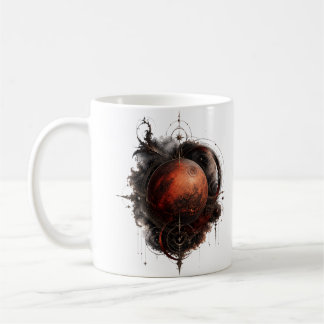 Café Taza del planeta celestial de la órbita carmesí de