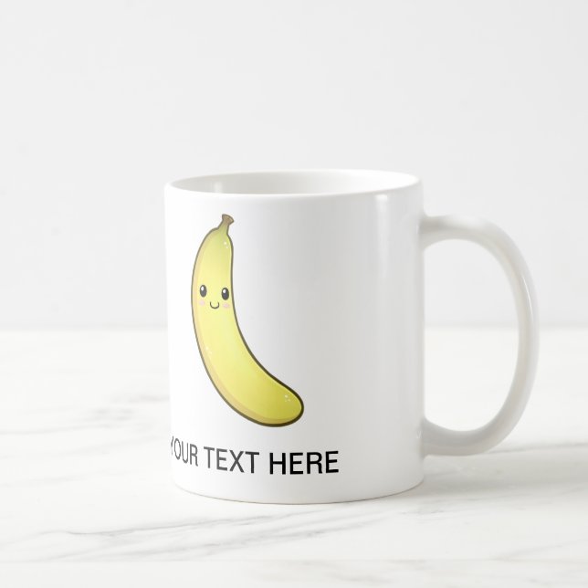 Café Taza del plátano de la fruta de Kawaii (Derecha)