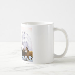 Café Taza del poema de la ahijada de los caballos