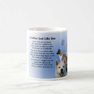 Café Taza del poema del padre del perro de Akita