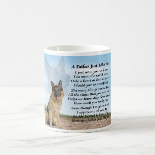 Café Taza del poema del padre del perro de pastor
