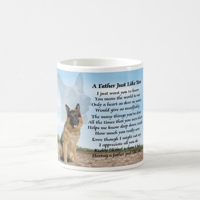 Café Taza del poema del padre del perro de pastor (Centro)