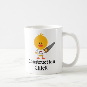 Café Taza del polluelo de la construcción