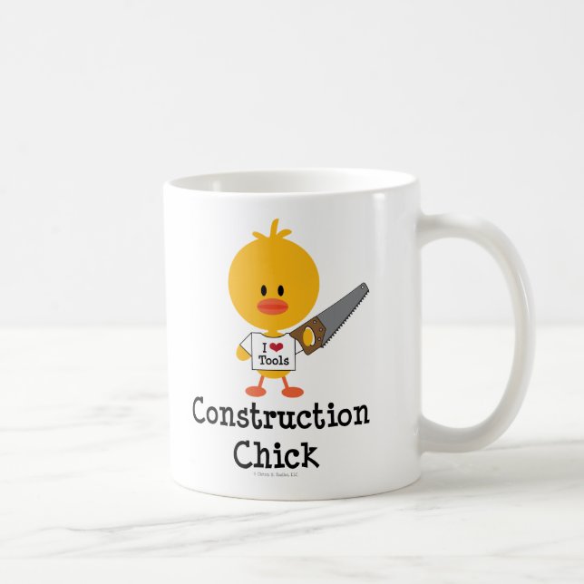 Café Taza del polluelo de la construcción (Derecha)